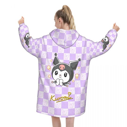 Cute Sanrio Kuromi Blanket Hoodie