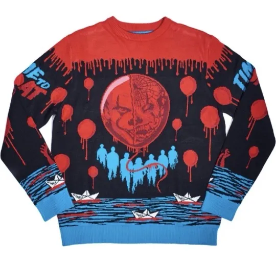 Medium (UK) IT Pennywise Ugly Christmas Jumper Sweater Xmas