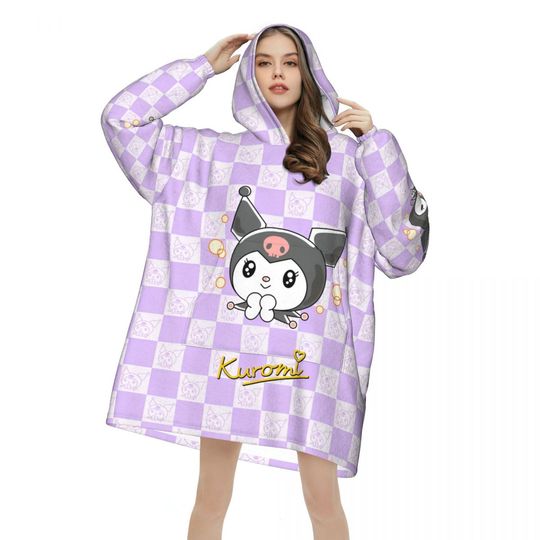 Cute Sanrio Kuromi Blanket Hoodie