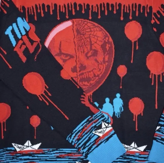 Medium (UK) IT Pennywise Ugly Christmas Jumper Sweater Xmas