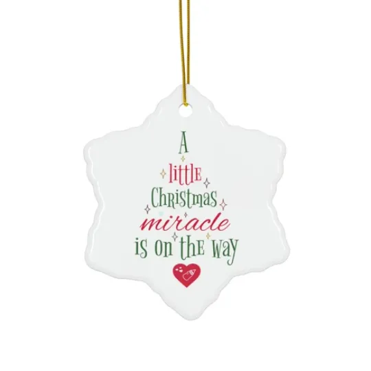 Christmas Ornament - Ceramic Ornament, 2 Shapes