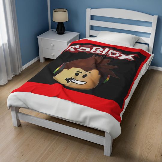 Fleece Blanket, blanket ROBLOX funny for boy, roblox red game, unisex