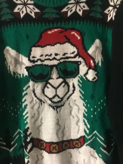 Ugly christmas sweater  mens size medium   unisex Llamas party New!