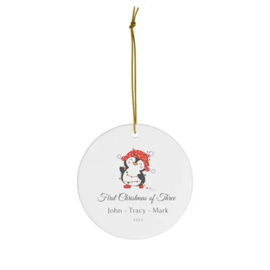 Christmas Ceramic Ornament Christmas of Three (B)