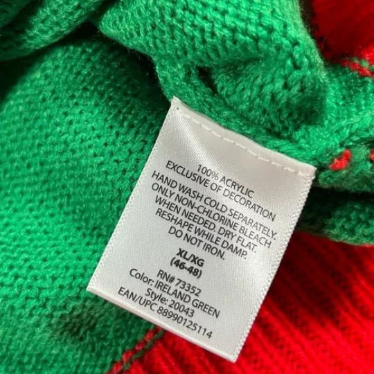 Jolly Sweaters Mens XL Green Christmas Ugly Sweater T Rex Dinosaur Disco Holiday