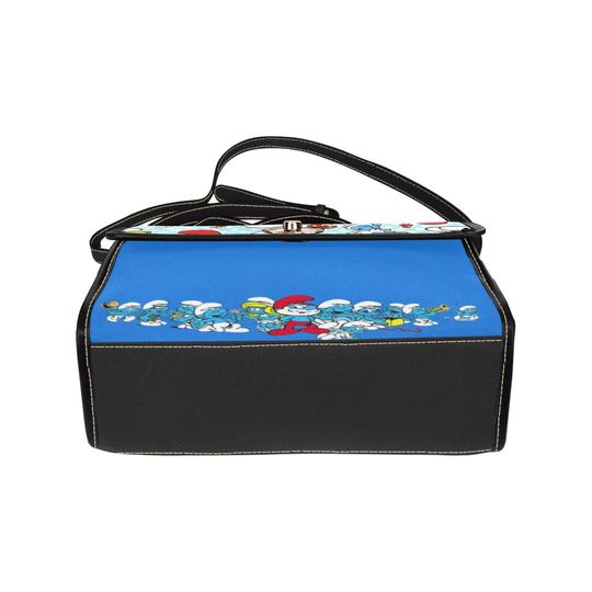 Character blue Smurf Lock bag (black shoulder strap, black edging)