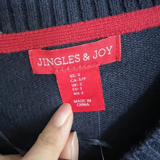 Jingles & Joy Ugly Sweater Wool Blend Unisex All I Want Is Peace & Quiet