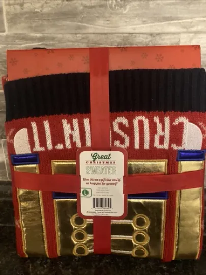 Nutcracker Long Sleeve Pullover Knit Ugly Christmas Sweater Size L