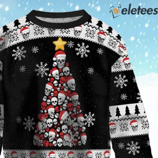 Evil Christmas Tree Ugly Christmas Sweater TNOAKVSB