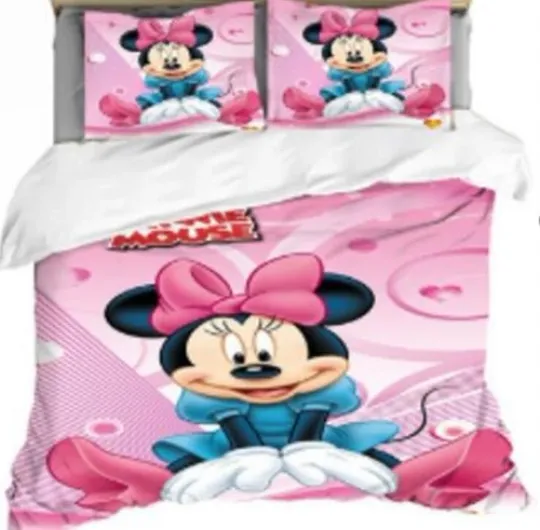 Mickey Quilt Duvet Cover Doona Set Pillowcase Single Double Queen King Size Bed