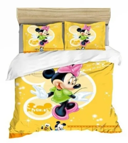 Mickey Quilt Duvet Cover Doona Set Pillowcase Single Double Queen King Size Bed