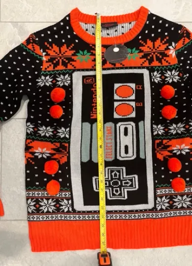 Nintendo NES Controller Adult Small Ugly Christmas Sweater Keep It Classic NWTs!
