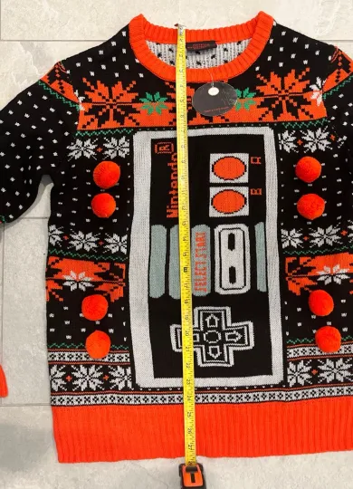 Nintendo NES Controller Adult Small Ugly Christmas Sweater Keep It Classic NWTs!