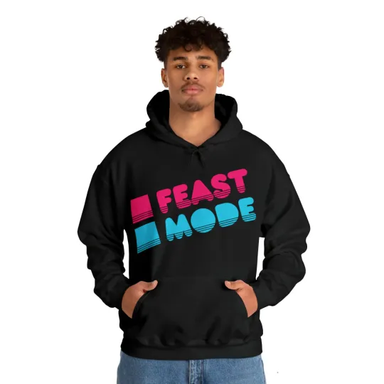 Retro Feast Mode Thanksgiving Graphic Hoodie