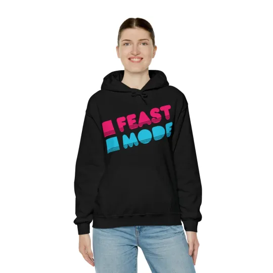 Retro Feast Mode Thanksgiving Graphic Hoodie