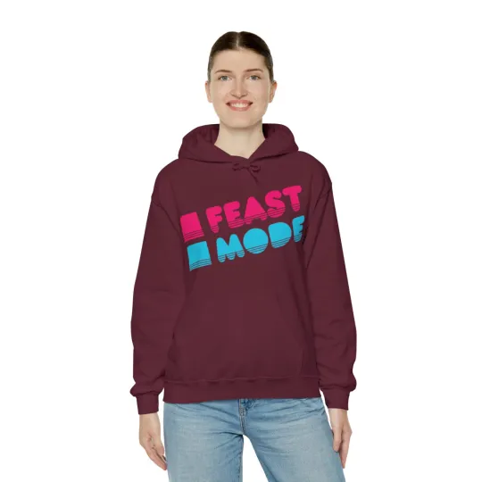 Retro Feast Mode Thanksgiving Graphic Hoodie