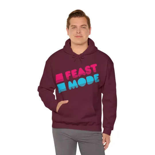 Retro Feast Mode Thanksgiving Graphic Hoodie