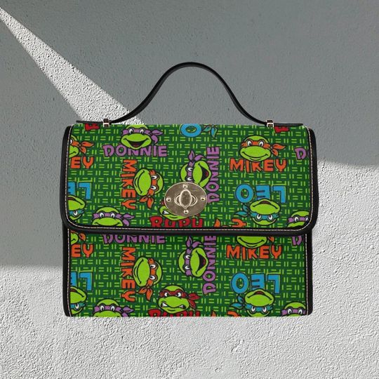 Character Turtles Lock bag (black shoulder strap, black edging)
