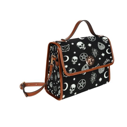 Gothic Waterproof Canvas Bag-Brown