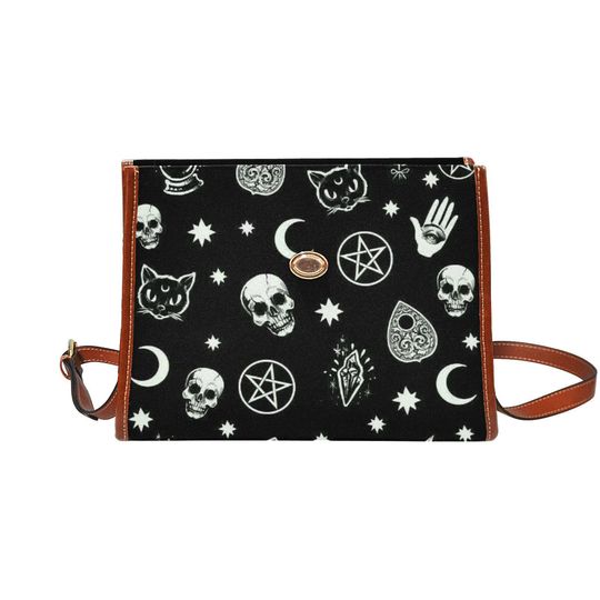 Gothic Waterproof Canvas Bag-Brown