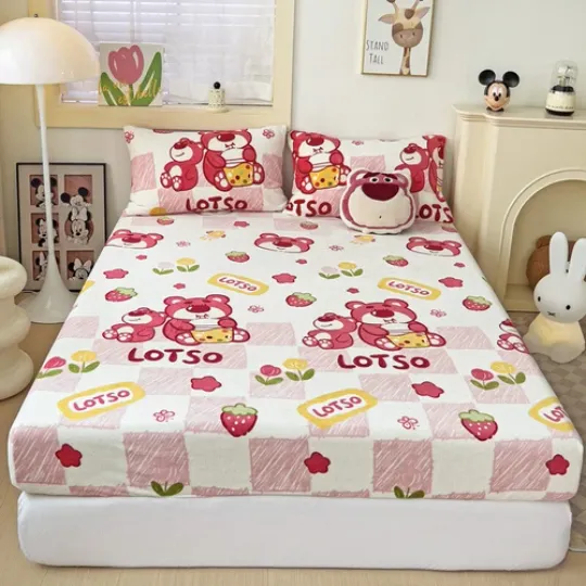 Disney Characters Fitted Sheet Set Bedding Decor/Customizable Single/Double Size