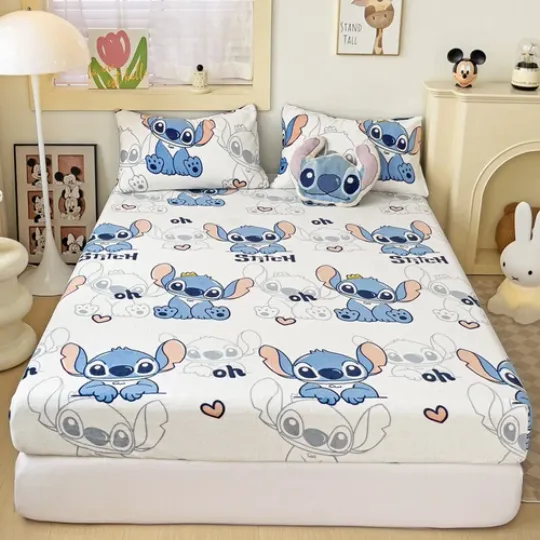 Disney Characters Fitted Sheet Set Bedding Decor/Customizable Single/Double Size