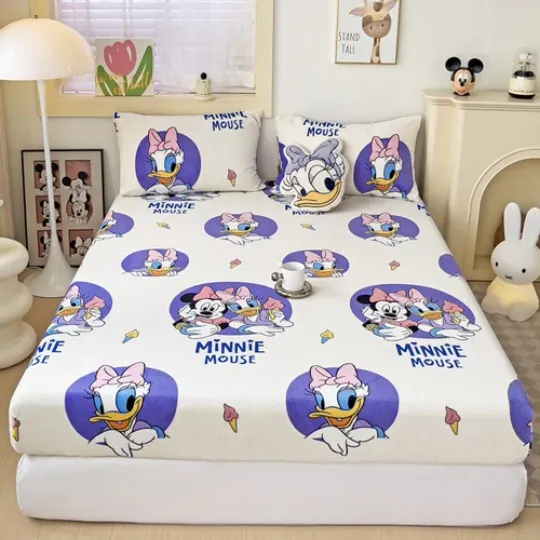 Disney Characters Fitted Sheet Set Bedding Decor/Customizable Single/Double Size
