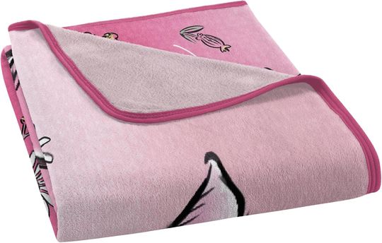Northwest Winnie The Pooh Micro Raschel Throw Blanket, 46" x 60", Piglet Flowers
