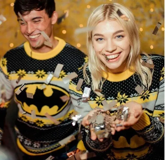 Medium (UK) Batman Xmas Christmas jumper / sweater by Numskull / DC / Gotham