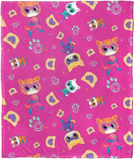 Northwest SuperKitties Silk Touch Throw Blanket, 50" x 60", Super Pattern