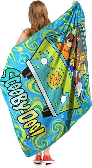 Northwest Scooby Doo Micro Raschel Throw Blanket, 46" x 60", Groovy Baby
