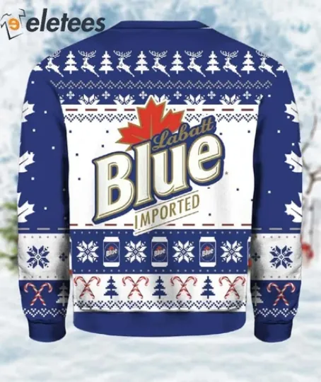 Labatt Blue Ugly Christmas Sweater XNZ5PCC3