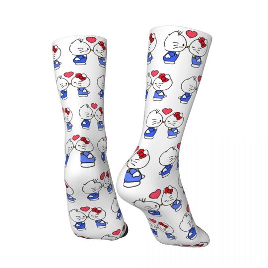 Hello Kitty Stockings Men's sanrio dear Daniel Socks Quality Modern Socks Winter Cycling Anti Slip Design Socks Gift