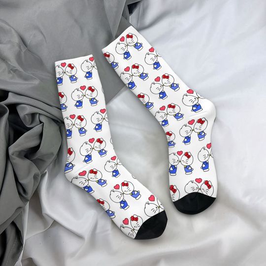 Hello Kitty Stockings Men's sanrio dear Daniel Socks Quality Modern Socks Winter Cycling Anti Slip Design Socks Gift