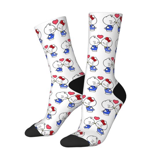Hello Kitty Stockings Men's sanrio dear Daniel Socks Quality Modern Socks Winter Cycling Anti Slip Design Socks Gift