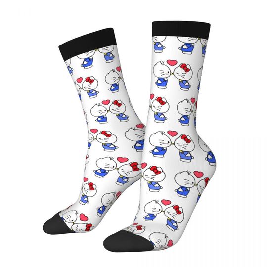 Hello Kitty Stockings Men's sanrio dear Daniel Socks Quality Modern Socks Winter Cycling Anti Slip Design Socks Gift