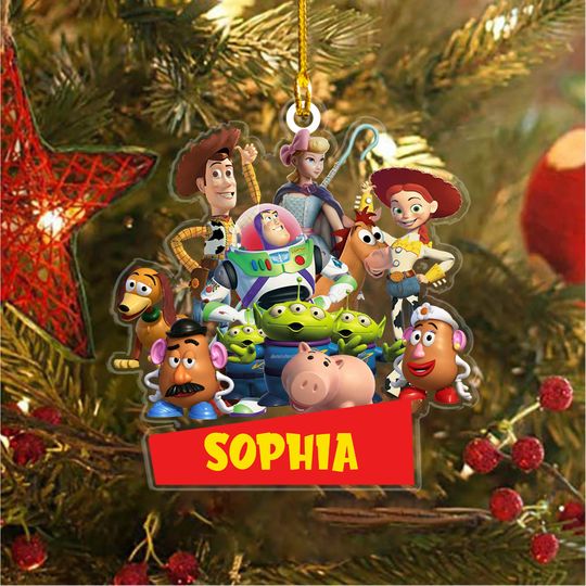 Personalized Toy Story Christmas Ornament, Toy Story Ornament, Buzz Lightyear Woody Ornament, Christmas Ornament, Kids Christmas 2024 Gift