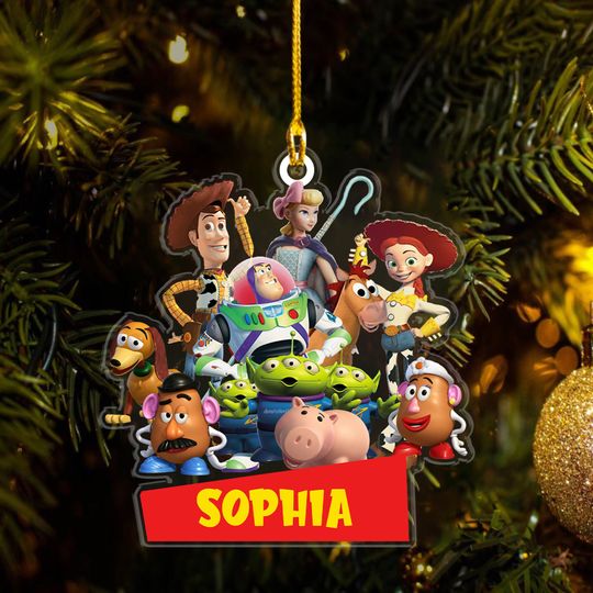 Personalized Toy Story Christmas Ornament, Toy Story Ornament, Buzz Lightyear Woody Ornament, Christmas Ornament, Kids Christmas 2024 Gift