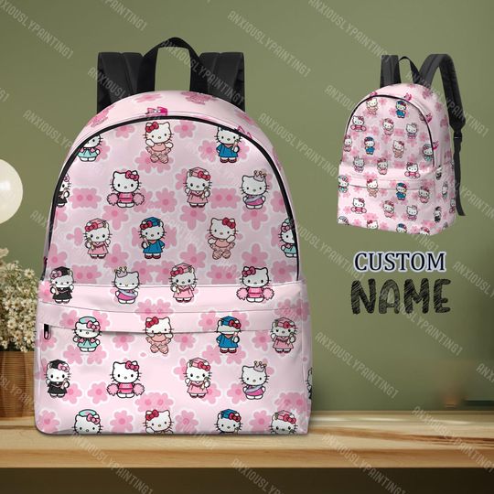 Hello Kitty Backpack, Hello Kitty Backpack, Back To School Bag, Travel Bag, Kid Adult Backpack