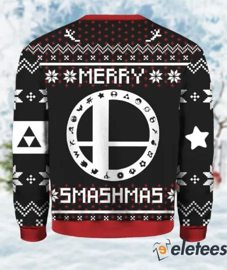 Merry Smashmas Super Smash Bros Ugly Christmas Sweater PLFKH86C