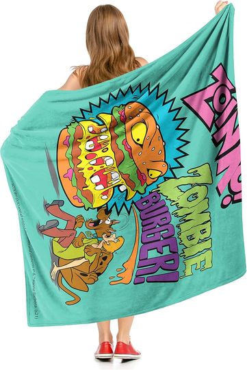 Northwest Scooby Doo Silk Touch Throw Blanket, 50" x 60", Zombie Burger