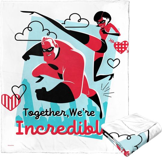 Northwest Incredibles Silk Touch Throw Blanket, 50" x 60", Incredible Together