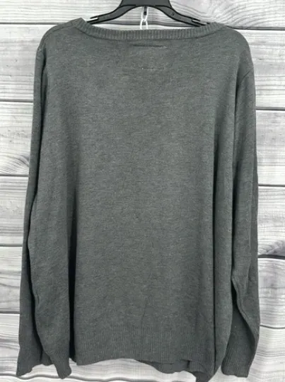 TIPSY ELVES SEQUIN SANTA UGLY CHRISTMAS SWEATER Women's Size XXL  GREY   NT