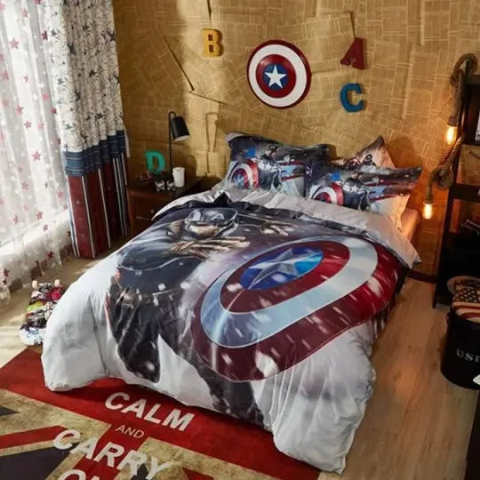 Captain America Marvel Bedding Set | Bedding Set For Kids | Gift For Kids