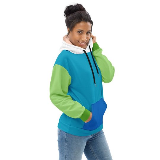 Finn the Human Adventure Time Inspired Color Palette Unisex Hoodie - XS to 3X Sizes Available