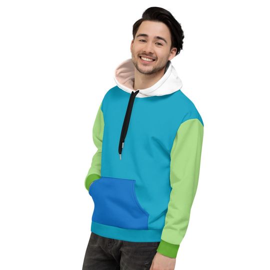 Finn the Human Adventure Time Inspired Color Palette Unisex Hoodie - XS to 3X Sizes Available