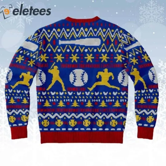 Home Run Baseball Ugly Christmas Sweater 5R18XDPH