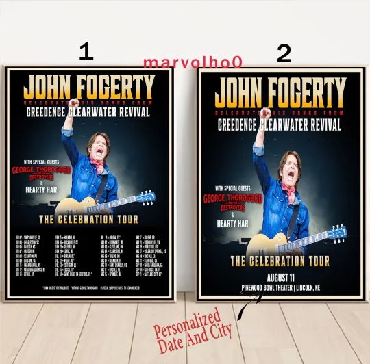 Custom John Fogerty The Celebration Tour 2024 Poster