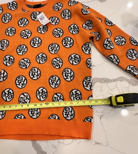 Dragon Ball Z Orange Sweatshirt Ugly Sweater Christmas Pullover - Mens Medium M