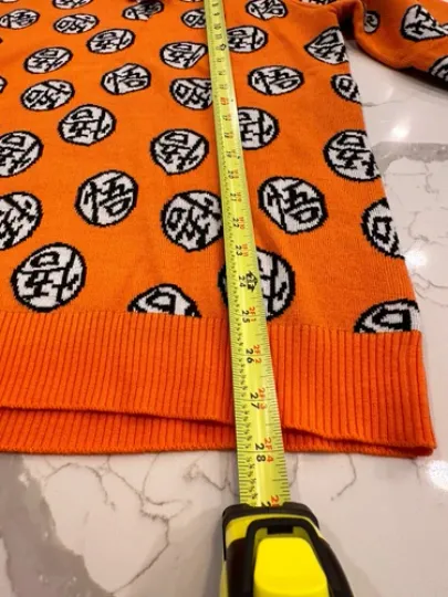 Dragon Ball Z Orange Sweatshirt Ugly Sweater Christmas Pullover - Mens Medium M